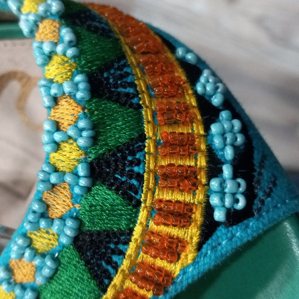 Sam Edelman Brown and Teal Heels - Picture 6 of 16